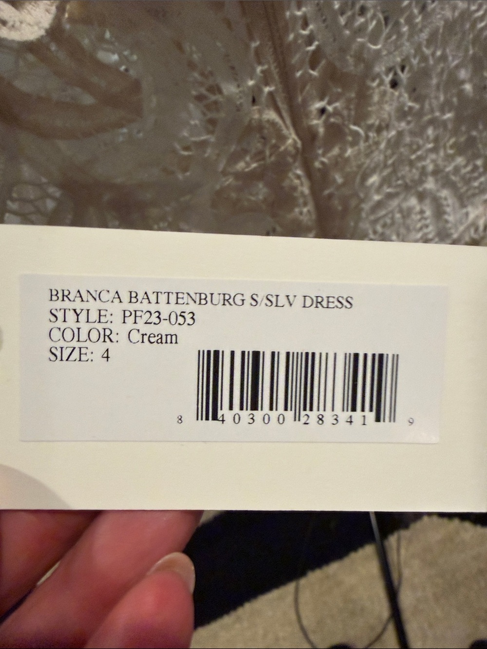 *SEA NY* Branca Battenburg Short Sleeve
Mini-dress in Cream Size 4 NWT - Picture 15 of 15